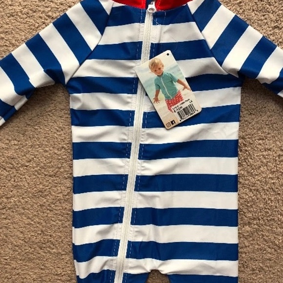 NWT SwimZip Coverall Swimsuit 6-12 Months - Picture 2 of 3